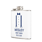 Flasques Cravate Best Man Blue Bow (Gauche)