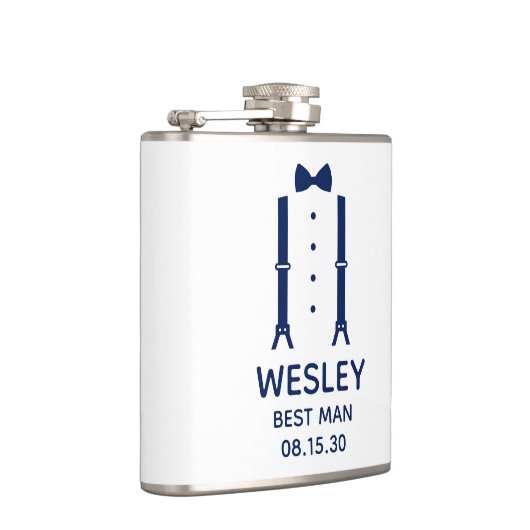 Flasques Cravate Best Man Blue Bow (Droite)