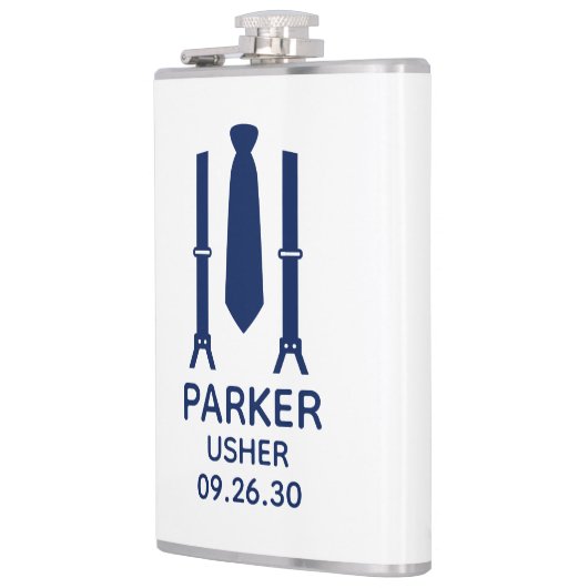 Flasques Cravate bleue du garçon d'honneur (Gauche)