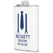 Flasques Cravate bleue du marié (Gauche)