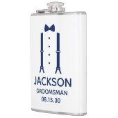 Flasques Cravate Groomsman Blue Bow (Gauche)