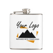 Flasques Création d'entreprise personnalisée Ajouter un log (Devant)