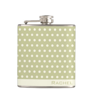 Flasques Crème classique / Ivory Polkadot Motif