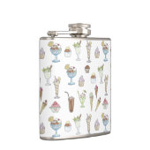 Flasques Crème de glace Sundae Motif blanc (Droite)