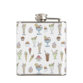 Flasques Crème de glace Sundae Motif blanc (Dos)