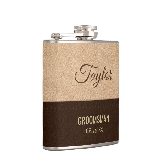 Flasques Crème moderne et cuir Brown (Droite)