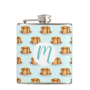Flasques Crêpes avec sirop d'érable et Motif Polkadot