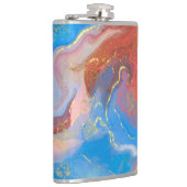 Flasques Crimson, Blush, Blue and Gold Marbled Alcohol Ink (Droite)