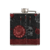 Flasques Crimson magique Zodiac | Rose de crâne gothique ro (Dos)