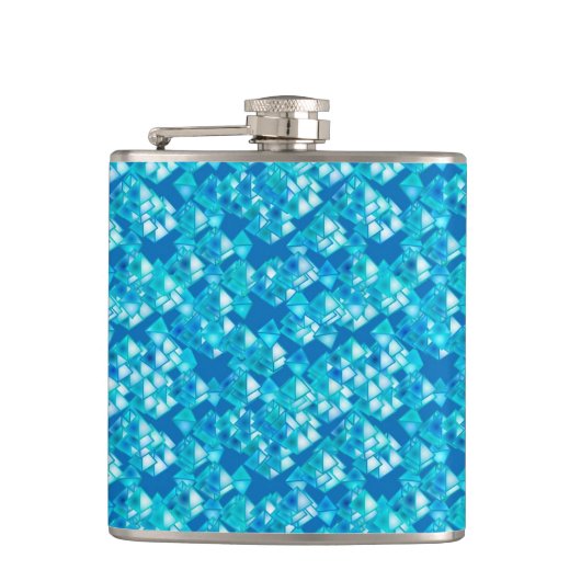 Flasques cristaux pyramidaux, turquoise et bleue (Devant)