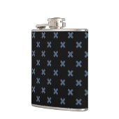 Flasques Crochets bleu-gris sur noir (Gauche)