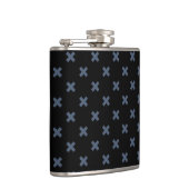 Flasques Crochets bleu-gris sur noir (Droite)