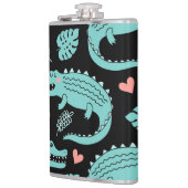 Flasques Crocodiles de caricatures, motif mignon sans soudu (Gauche)