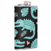 Flasques Crocodiles de caricatures, motif mignon sans soudu (Droite)