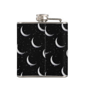 Flasques Croissants de lune argentés - fond étoilé (Dos)