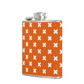 Flasques Croix blanche coutures sur orange brûlé (Gauche)