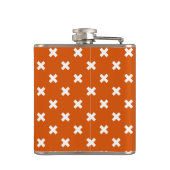 Flasques Croix blanche coutures sur orange brûlé (Dos)