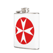 Flasques Croix de Malte v2 (blanc sur rouge) (Gauche)