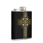 Flasques Croix de noeud celtique en or et noir (Droite)