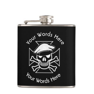 Flasques Croix de patte et crâne et os croisés