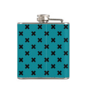 Flasques Croix noire sur turquoise (Dos)
