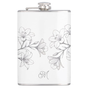 Flasques Croquis au crayon Delicate de Flore Azalea