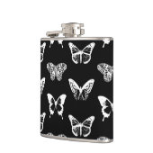 Flasques Croquis papillon, blanc et noir (Gauche)