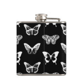 Flasques Croquis papillon, blanc et noir (Dos)