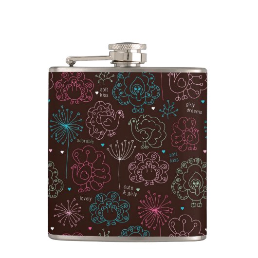 Flasques cru de papier peint de l'Inde de fleur de paon (Devant)