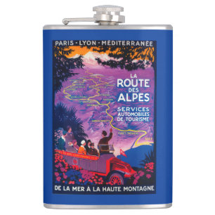 Flasques Cru PosterEurope de DES Alpes d'itinéraire de La