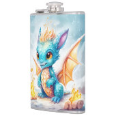 Flasques Crystalized Cute Baby Dragon Bleu Bleu Bébé (Gauche)