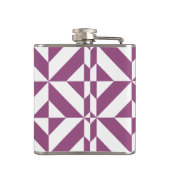 Flasques Cube Déco géométrique violet chaud (Dos)