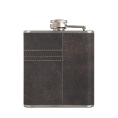 Flasques Cuir Brodé Monogramme Classe (Dos)