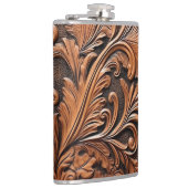 Flasques Cuir brun embouti (Droite)