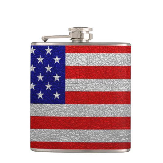 Flasques Cuir de drapeau américain (Devant)