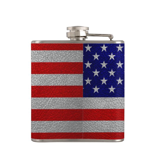 Flasques Cuir de drapeau américain (Dos)