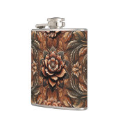 Flasques Cuir Faux Fleuris Vintage en Relief (Gauche)