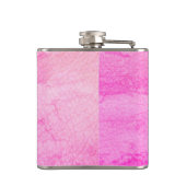 Flasques Cuir synthétique rose girly Monogramme Nom (Dos)