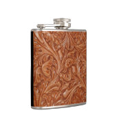 Flasques cuir usiné par motif de pays occidental de cowboy (Droite)