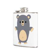Flasques Cuisine Big Blue Cartoon Ours Hip Flask (Gauche)