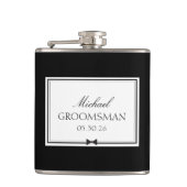 Flasques Cuisinier classique personnalisé simple Bowtie (Devant)