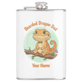 Flasques Custom Bearded Dragon Dad Flask (Devant)