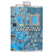 Flasques Custom Blue PCB Circuit Board for IT Pros 2 (Devant)