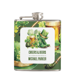 Flasques Custom Cheers Bières Anniversaire St Patrick's Day