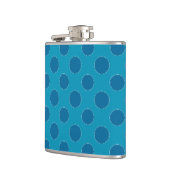 Flasques Custom Chic Navy sur Blue Pois Hip Flask (Gauche)