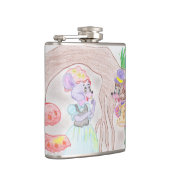 Flasques Custom Kids Artwork, deux mignonnes souris, fleurs (Droite)