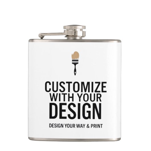 Flasques Custom Minimalist Personalized Company Branded  (Devant)