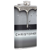 Flasques Custom Name With Dripping Liquid Metal (Droite)