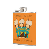 Flasques Cute Alpacas Chèvres Rocheuses et Serapes Turquois (Gauche)