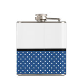 Flasques Cute Bleu Pois Rouge Rose Chevron Bow et nom (Dos)